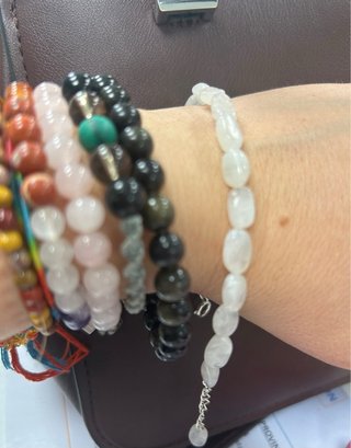 Pulsera Plata Piedra Luna Ovalada