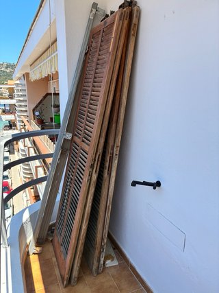 Lote de 9 persianas mallorquinas madera