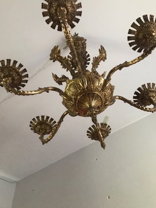 Lámparas de Bronce y Cristal (3 unidades) lote