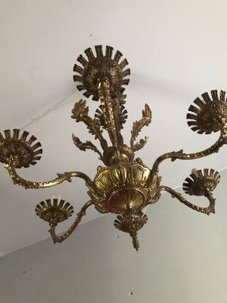 Lámparas de Bronce y Cristal (3 unidades) lote