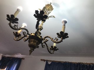 Lámparas de Bronce y Cristal (3 unidades) lote