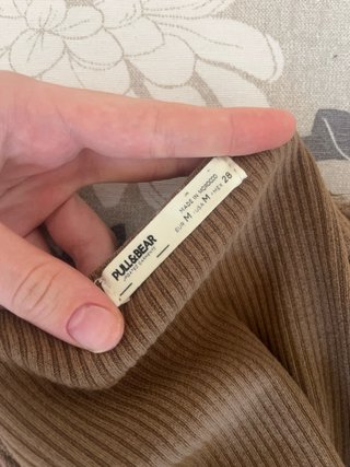 Pull&Bear Top Corto Marrón Talla S/M