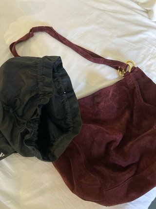 Bolso piel italiano marrón con detalles dorados