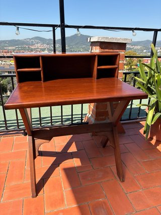 Scrivania vintage in legno massello