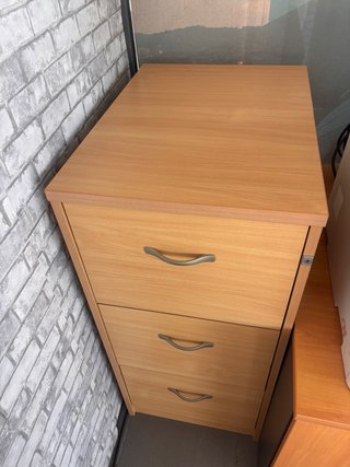Archivador oficina 3 cajones madera