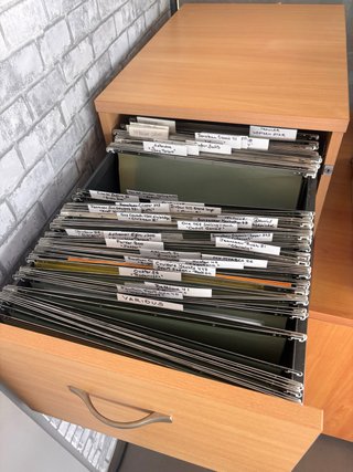 Archivador oficina 3 cajones madera