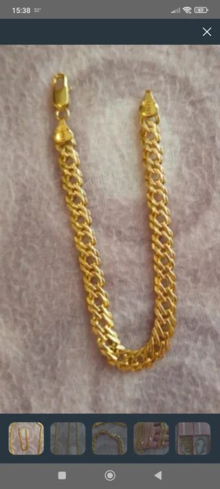 Pulsera de oro 18 k liminado