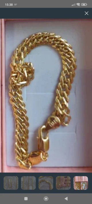 Pulsera de oro 18 k liminado