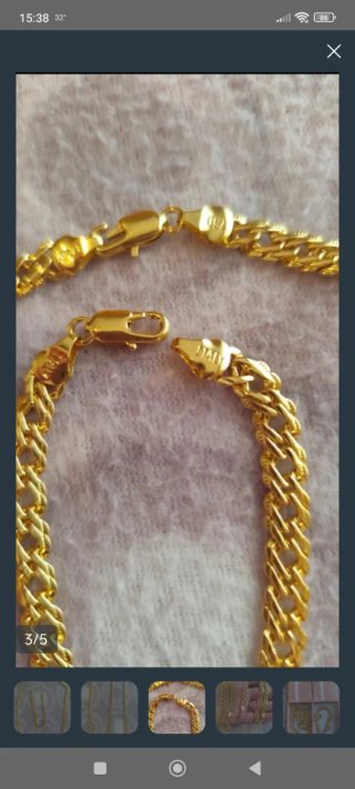 Pulsera de oro 18 k liminado