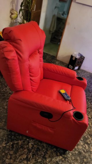 Sillón masaje elevable piel sintética