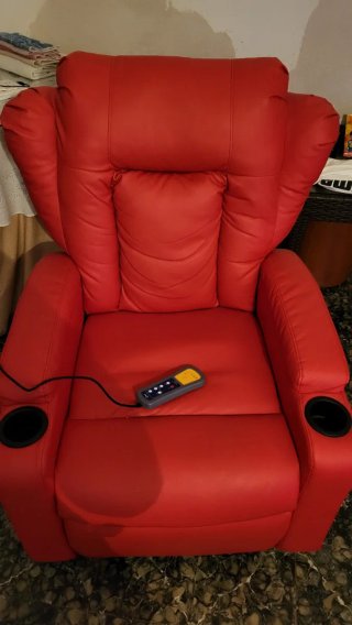 Sillón masaje elevable piel sintética