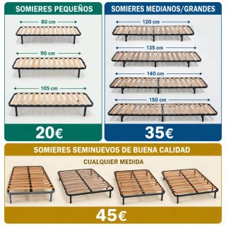 Somier metálico y de madera