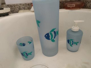 Vaso infantil con peces
