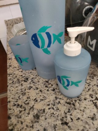 Vaso infantil con peces