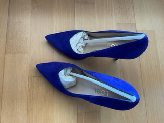 Zapatos de tacón Lodi azul. Un solo uso