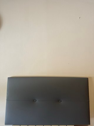 2 cabezales cama individual polipiel gris