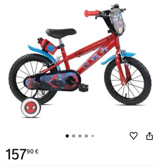 Bicicleta Spiderman niño(a) hasta 6 años