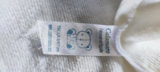 Conjunto bebé 2 piezas blanco, cuadros de Calamaro