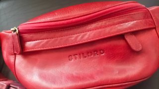 Riñonera STILORD Terry Piel Vintage Roja