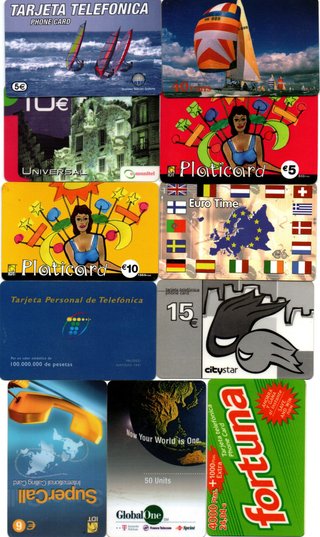 Lote 72 (añadidas 11 más) tarjetas extr./españolas