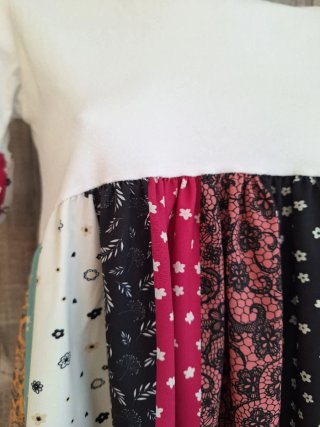 Vestido patchwork multicolor