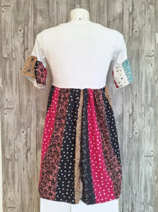 Vestido patchwork multicolor
