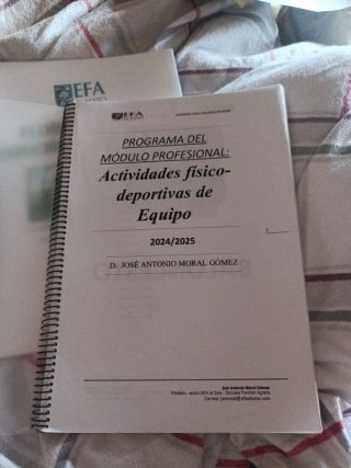 Actividades físico deportivas de equipos