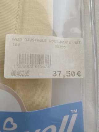 Faja Postparto Talla S/M Algodón Orgánico