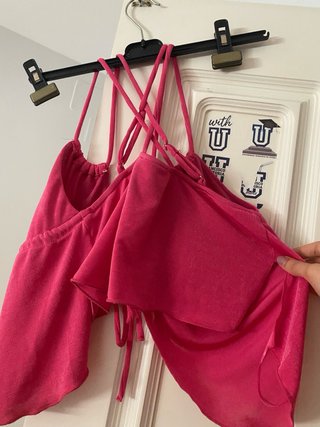 Top Bershka rosa fucsia