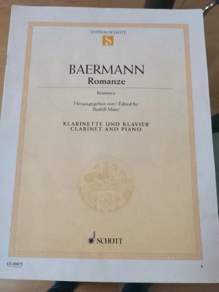 Partitura Baermann Romanze Clarinete y Piano