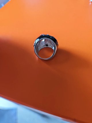 Anillo Vintage Negro y Plateado