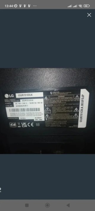 Smart TV LG 65UR781COLK