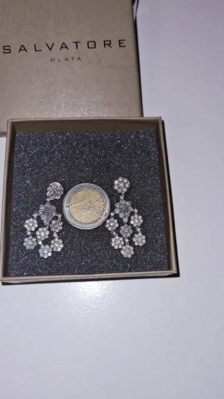Pendientes Salvatore Plata Novia