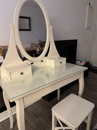 Tocador Niña blanco con espejo