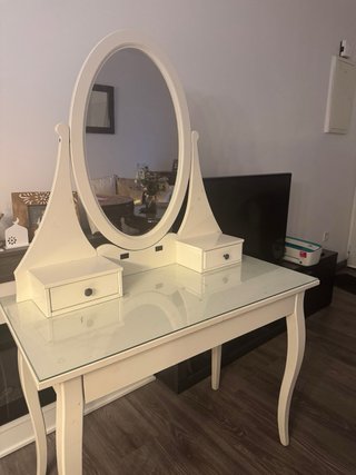 Tocador Niña blanco con espejo