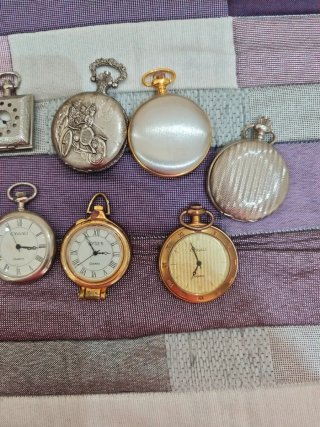 Relojes de bolsillo y Estuche 6 Relojes de Bolsill