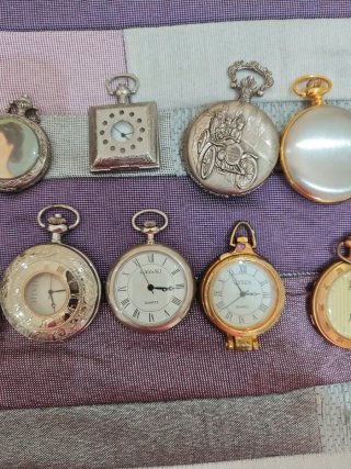 Relojes de bolsillo y Estuche 6 Relojes de Bolsill