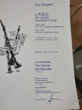 Libro L'A.B.C. du Jeune Clarinettiste