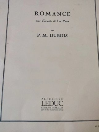 Partitura Romance P. M. Dubois Clarinete Piano