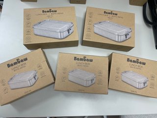 5 Cajas de Almuerzo Bambaw Inox