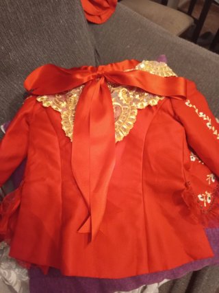 Corpiño Fallera Rojo Peinador Talla 7-8 Años