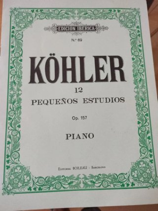 Partitura Köhler 12 Pequeños Estudios Op. 157 Pian