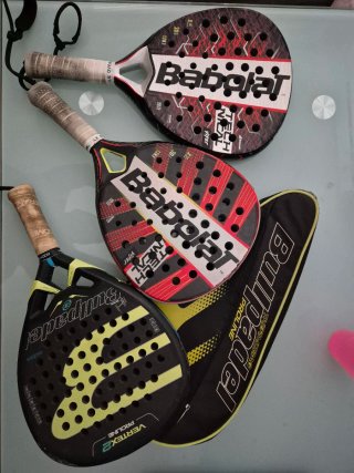 Lote 3 palas pádel Babolat y Bullpadel