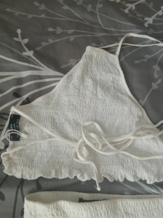 Conjunto falda y top blanco