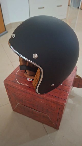 Casco Jet BHR Retro Negro Talla XS Nuevo