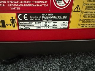 Honda EU 20i Generador Inverter