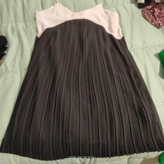 Vestido tirantes MNG blanco y negro talla M