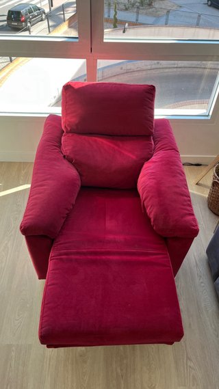 Sillón Relax y reclinable 1 Plaza Rojo