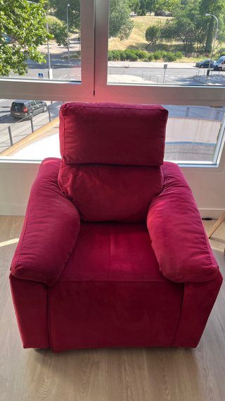 Sillón Relax y reclinable 1 Plaza Rojo