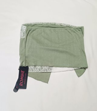 Top Palabra de Honor Romwe Encaje – Talla / Size S